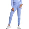 thumbnail image 6 of Cherokee Infinity Women's Scrub Pull-on Scrub Jogger Pants, Mid Rise Bottoms with 4 Pocket with Interior Drawstring Plus Size IN122A, 2XL, Ciel, 6 of 7