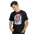thumbnail image 3 of Hippie Scottish Fold Portrait Watercolor Tie-Dye Vintage Styles Shirt T-shirt Unisex Merch Cat Lover Kitten Owner Gifts - 00014, 3 of 6