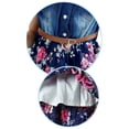 thumbnail image 4 of TIREOW Girls Lapel Sleeveless Denim Dress Summer Flower Printed Sundress Cute Dresses Princess Dresses Party Dresses, 4 of 5