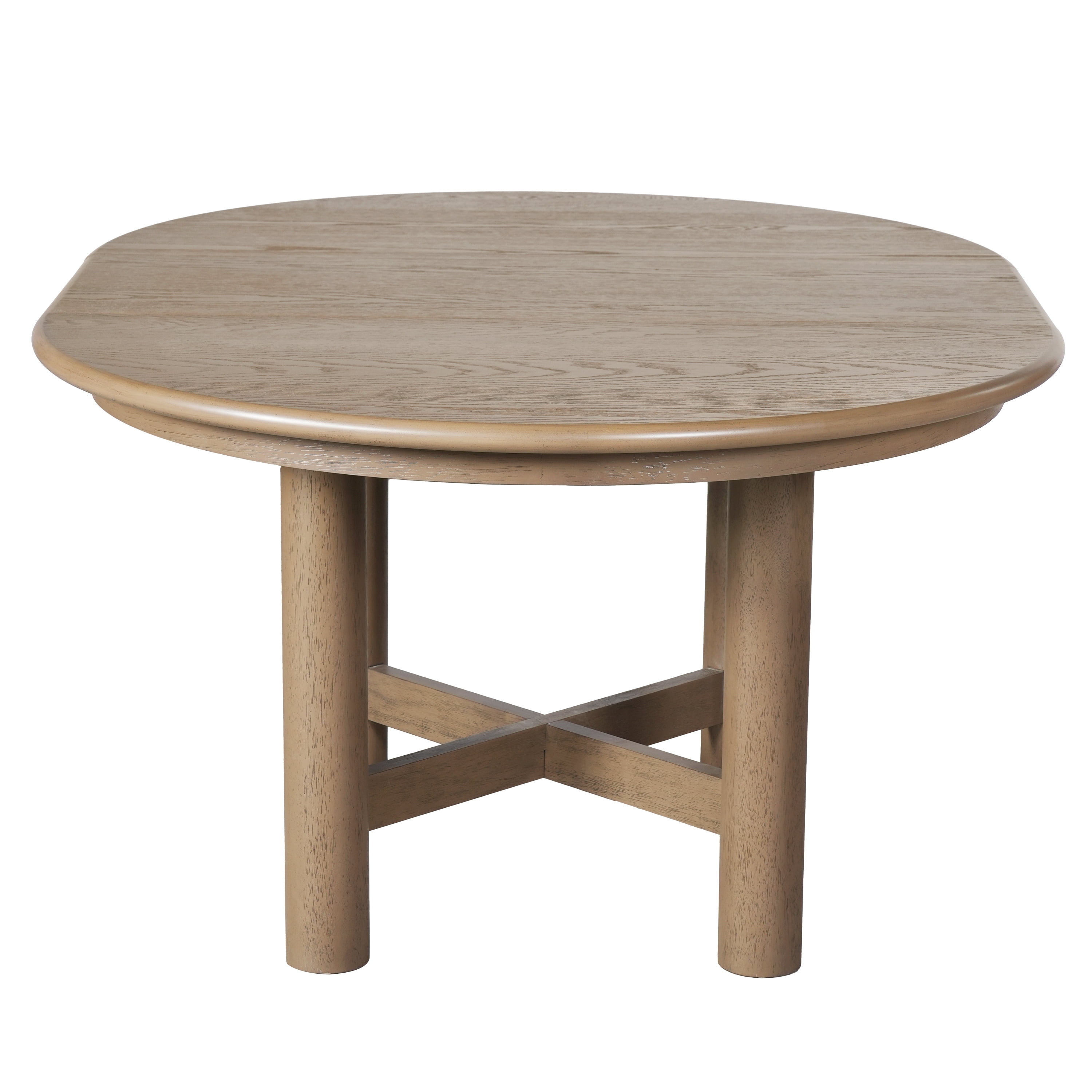 Euroco 47"-63" Extendable Round Dining Table for 4-6,Modern Oval Kitchen Table with Removable Leaf and Heavy Duty Wood Base,Space Saving for Kitchen Living Room,Espresso