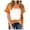 Orange 1, variant on aidice Plus Size T Shirts for Women Trendy Round Neck Short Sleeve Loose Shirts Comfy Casual Summer Tops