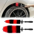thumbnail image 1 of Cepillo para limpieza de neumáticos para lavado de coches - Cepillo para cubos de ruedas de 17 pulgadas con varilla flexible de aluminio para coches, camiones, motos y autocaravanas - Diseño sin, 1 of 9