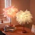 thumbnail image 5 of Cadena de luces LED pequeñas intermitentes con forma de corazón y plumas para niña, lámpara de mesa para habitación, decoración de dormitorio, luz de estrella, 5 of 5