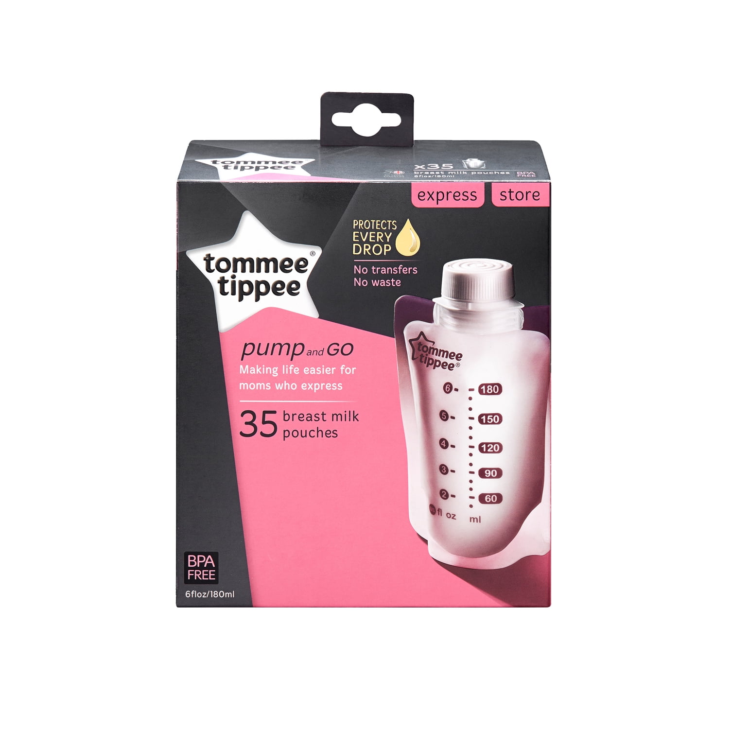 Tommee Tippee Pump And Go Breast Milk Pouch Bottle (3 Pack) : Target