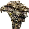 thumbnail image 6 of Urbalabs Carved Wood Look Bald Eagle 8 Inch Statues and Sculptures Bust American Eagle Statue Bronze Finish Large Cabin Home Western Patriotic Decor USA Freedom Flag Eagles Sculptures Figurines, 6 of 7