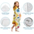 thumbnail image 7 of Pioneer Flower Floral Print Pattern Hooded Bath Towel，60"x35" for Ages 3 To 12 Kids, Quick Dry Lightweight Soft Microfiber Hood Beach Towel Cover Up for Kids, 7 of 7