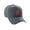 Charcoal, variant on Daxton Structured Baseball Hat Cap Curved Visor Old English Font Alphabet A to Z, Black Hat Red T