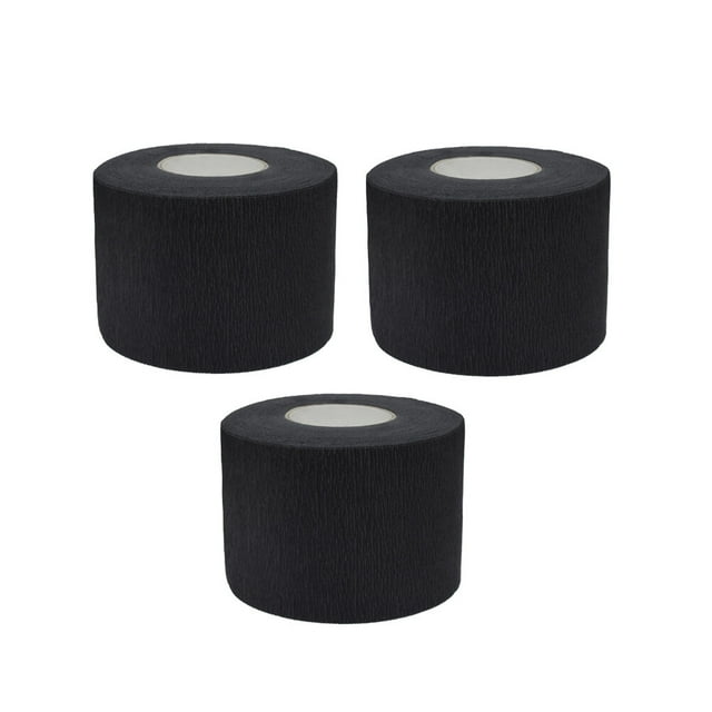 OULII 3Rolls Set Black Square Paper Neck Paper for Hygiene Protection Disposable Hairdressing Supplies Salon Use