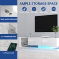 thumbnail image 6 of TV Console Table with Storage Cabinets, RGB LED TV Stand with 31 Modes & Remote Control, Modern Entertainment Center for 75 inch TV, White, 6 of 8