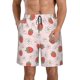 thumbnail image 1 of Balery Strawberry Floral Traje de Baño Estilo Hawaiano para Hombre, Shorts de Secado Rápido con Bolsillos-XX-Large, 1 of 6