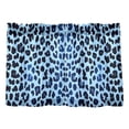 thumbnail image 7 of Yayeee Kitchen Curtains Tier Pair Light Filtering 27"x24" Rod Pocket Short Cafe Window Panel, Blue Leopard Print, 7 of 7