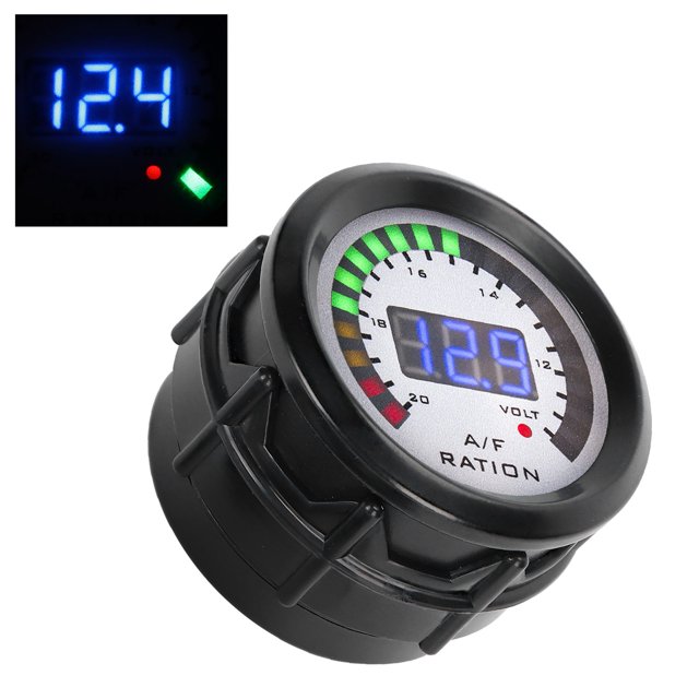 Aramox Medidor de relación aire-combustible para automóvil de 52 mm Monitor automático de relación aire-combustible LED azul digital para vehículo de gasolina de 12 V 4/6/8 ANGGREK Otros
