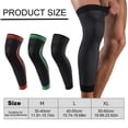 thumbnail image 3 of SeekLGT Full Leg Compression Sleeve for Men and Women, Long Basketball Leg Sleeve for Sports Cycling and Football, Breathable Performance Support, green, 1 Piece, 3 of 9