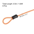 thumbnail image 2 of Uxcell Security Cable Coated Luggage Lock Wire Rope with Loop Clear Orange 1.64ft, 2 of 5