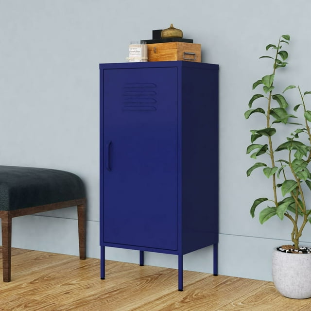 vidaXL Armoire de Rangement Bleu Marine 42,5x35x101,5 cm Acier