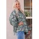 thumbnail image 2 of ABPHQTO Sudadera con capucha extragrande con estampado de camuflaje y manga larga verde de mujer, 2 of 5