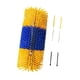 thumbnail image 4 of Cepillo rascador para ganado, cepillo para caballos resistente con 4 tornillos, rascador para ganado, rascador para animales para valla, jardín, amarillo azul, 4 of 9