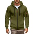 thumbnail image 2 of Migroa Casual Pullover Sweatshirt Fall Winter, Mens Full Zip Hoodie Long Sleeve Athletic Top Gym Running, Fall Wear, Winter Wear, Gym, Running, Casual Outfit, Travel, Lounge, Streetwear, Training, 2 of 8
