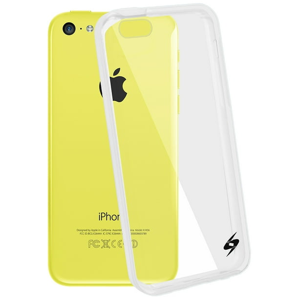 Slimgrip Shockproof Hybrid Protective Clear Case With White Tpu Trim Bumper For Iphone 5c Walmart Com Walmart Com