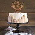thumbnail image 4 of Wedding Cake Topper Set with Wooden Picks - Elegant Cake Decorations for Wedding Cakes Featuring Classic Design and Reusable Components - B, 4 of 5