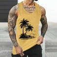 thumbnail image 2 of Dovford Men's Beach Tank Tops Funny Palm Tree Print Graphic Tee Shirts Casual Sleeveless Muscle T-Shirt Trendy Clothes 2024, 2 of 5