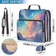 thumbnail image 3 of Circular Folder Package 13.6*3.5*12.4 Inches ,Binder Bag，Binder Organizer，Zipper Binder，3 Ring Binder ,Suitable for Work Picturesque Rainbow, 3 of 8