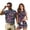 Colorful Palm Tree Print, variant on KUIFORTI Matching Couple Tennis Shirts Sea Turtle Matching Couple Sport Shirts Woman Golf Clothing Set with Pocket Built in Shorts Quick Dry for Golf,Tennis,Hiking,Running,Gym