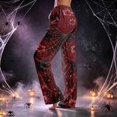 thumbnail image 4 of QWKLEAJ Halloween Pajama Pants Women Loose Fit Elastic Waist Lounge Pants Holiday Party Sleepwear Casual Home Trousers Pumpkin Cat Print Long Bottoms Comfy Nightwear, 4 of 6