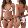 thumbnail image 3 of Lsque Thank You Veterans Pattern Women Two Piece Swimsuit Sexy Swimwear Halter String Triangle Bikini Sets, 3 of 6