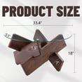 thumbnail image 4 of NYEESS 33.4" inch Round Glass Coffee Table, Walnut MDF Base, Farmhouse Style for Living Room, 4 of 11
