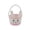 Pink, variant on Cottons Rope Storage Basket with Bunny Design, Easter Decorative Organizer for Living Room & Bedroom, Versatile Toy, Snack & Makeup Holder, Durable Breathable Material
