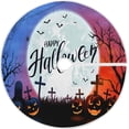 thumbnail image 1 of FMSHPON Big MoonHappy Halloween Xmas Christmas Tree Skirt Stand Mat for Holiday Party Decoration Indoor Outdoor 48 inches, 1 of 6