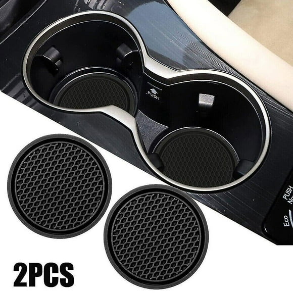 Dww-2x Black Car Auto Cup Holder Anti Slip Insert Coasters Pads Interior Accessories