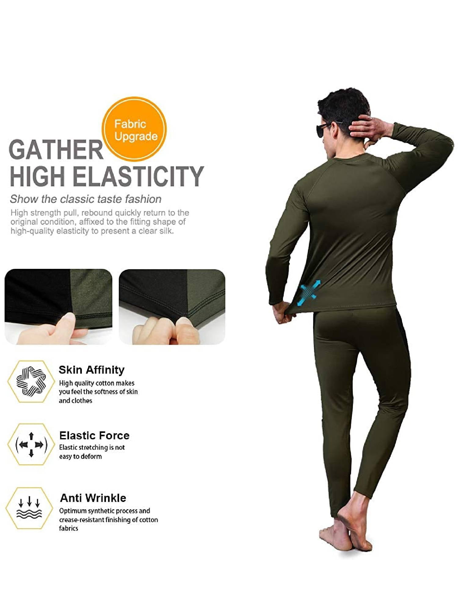 GreenRoseClothes Thermal Underwear Two Piece Set for Men