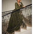 thumbnail image 4 of PENGXIANG Robe de Demoiselle d'Honneur à Sequins pour Femmes Manches Longues Col en V Ceinturée Robe Maxi Pailletée Robes de Soirée, 4 of 7