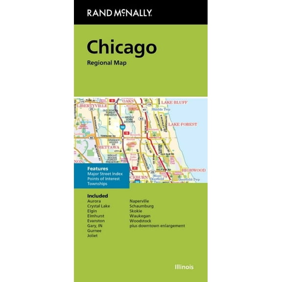 Rand McNally Folded Map: Chicago Regional Map, (Paperback)
