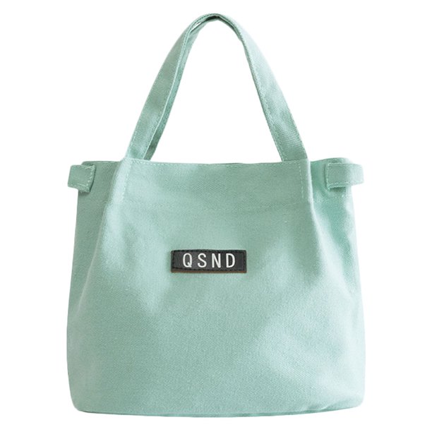EeaseMX Bolsa de almuerzo moderna, de un solo hombro, sencilla y portátil, de lona para viaje (verde)