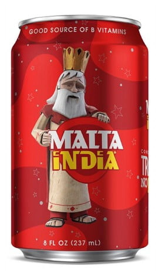 (2 pack) Malta India Malt Beverage 6 Pack 8 fl oz Aluminum Can, Allergens Not Contained