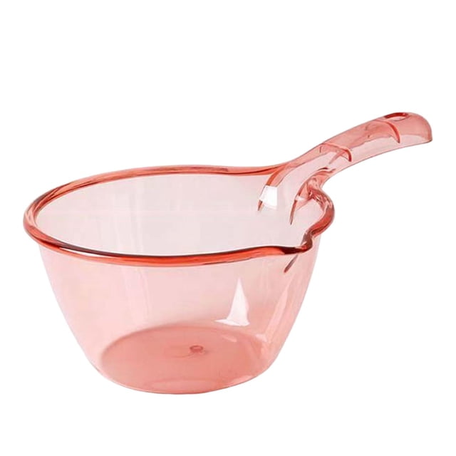 Cucharón de agua largo para limpieza de frutas y verduras, cucharón para jardín Rosado