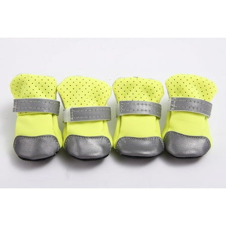 

QWZNDZGR Dog Shoes Dog Feet Protector Puppy Foot Cover Anti-slip Pet Boots Pet Soft-soled Shoes 4Pcs/set Comfortable Breathable Dog Boots