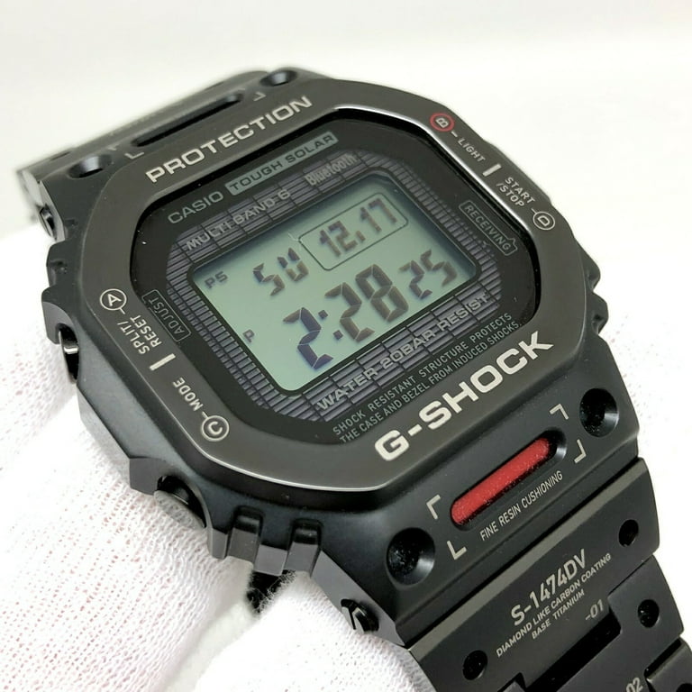 Pre Owned CASIO Casio G SHOCK Watch GMW B5000TVA 1JR Released in October 2021 Full Metal Virtual World Black Digital Radio Solar Titanium Men s Good Walmart