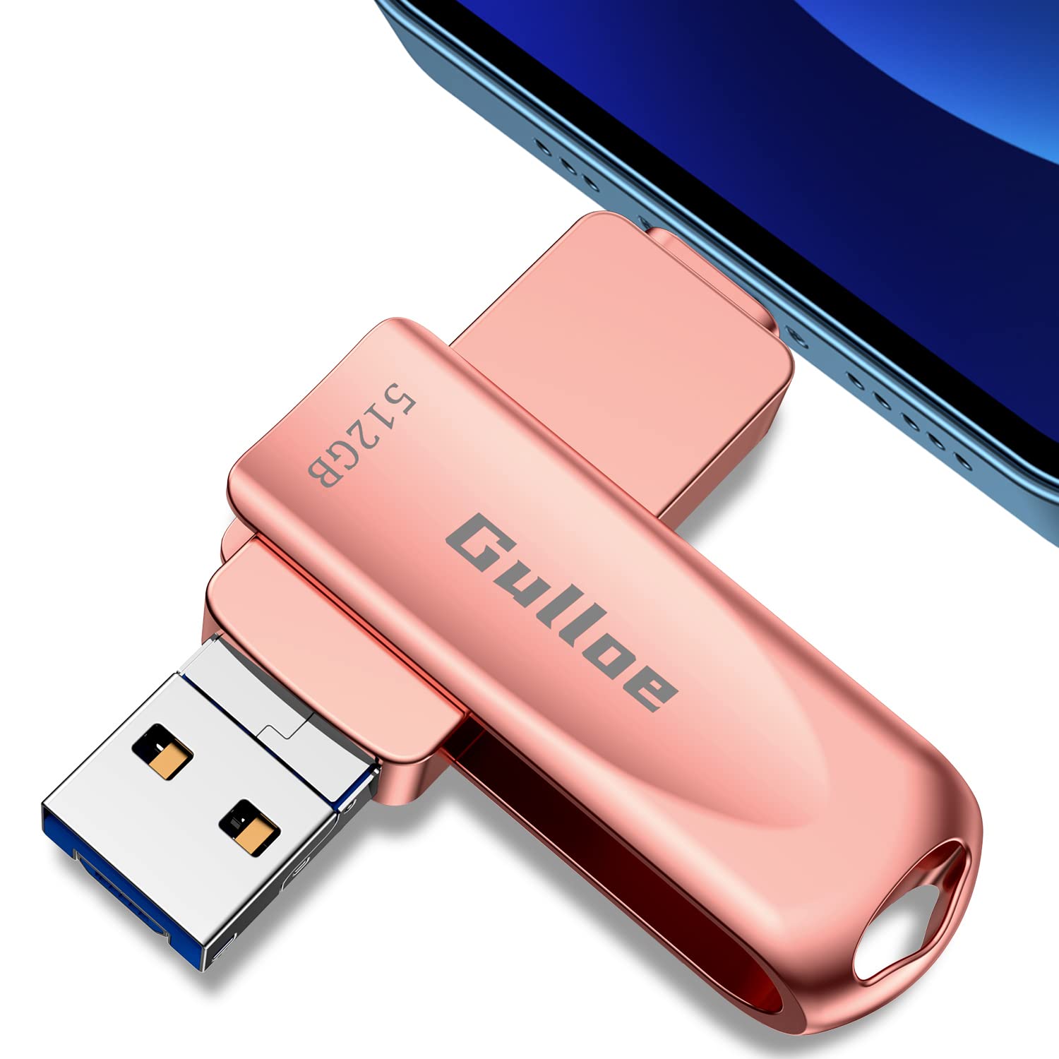 Flash Drive 512GB, Photo Stick for Phone External Storage, USB 3.0
