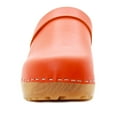 thumbnail image 4 of KLÄGN Tuva Wood Open Back Grip Orange Veg Tan Leather Clogs, 4 of 9