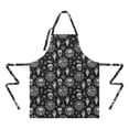 thumbnail image 2 of Black Occult Symbol Pattern Apron-Garden Aprons for Women with Pockets-Cotton Linen Waterproof Kitchen Cooking Gardening Aprons Adjustable for Kitchen,Cooking,BBQ and Salon 33x27 Inch, 2 of 7