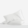 thumbnail image 2 of LINENWALAS Queen Size Pillowcases pack of 2, 100% Organic Bamboo White Pillow Cases (White, Queen), 2 of 3