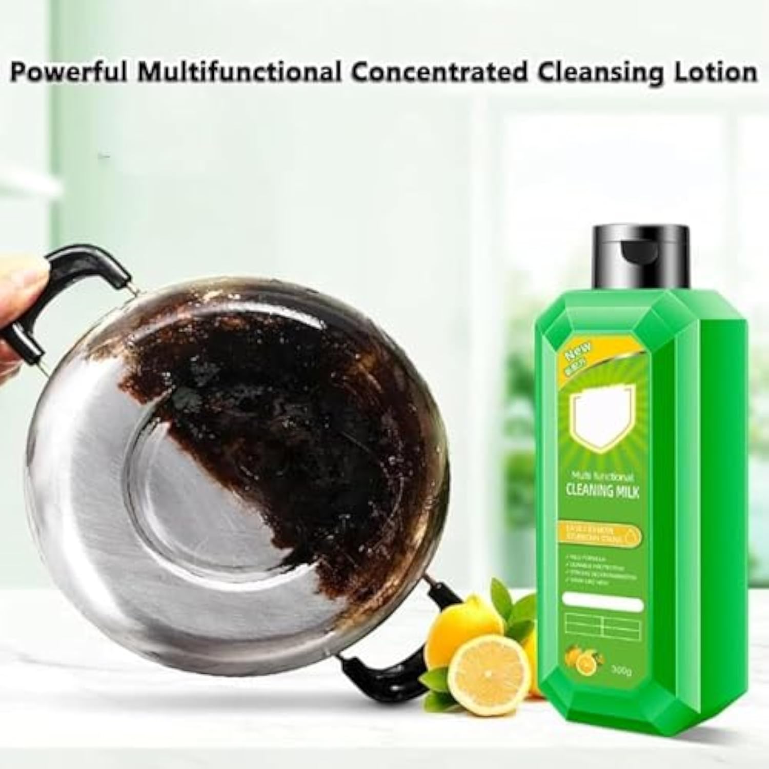 Cleaning Milk House Cleaner, Powerful Multifunctional Cleaner Liquid Milk, Heavy Oil Cleaners Stain- Effective Multi-purpose Cleaners, For Kitchen Household (3pcs)