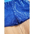 thumbnail image 6 of Yartina Kids Girls Sequins Dance Shorts Hip Hop Jazz Dance Performance Costume Athletic Sports Gym Blue S, 6 of 7