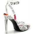 thumbnail image 2 of Steve Madden Alessi Black Print Magazine Pointed Closed Toe Two-Piece Pumps (Black Print, 6), 2 of 9