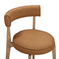 thumbnail image 6 of Nikita Saddle Brown Performance Vegan Leather Dining Chair, 6 of 6