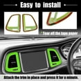thumbnail image 4 of 4pcs Center Console Air Condition Outlet Vent Trim for Dodge Challenger 2015-2021 Green, 4 of 6